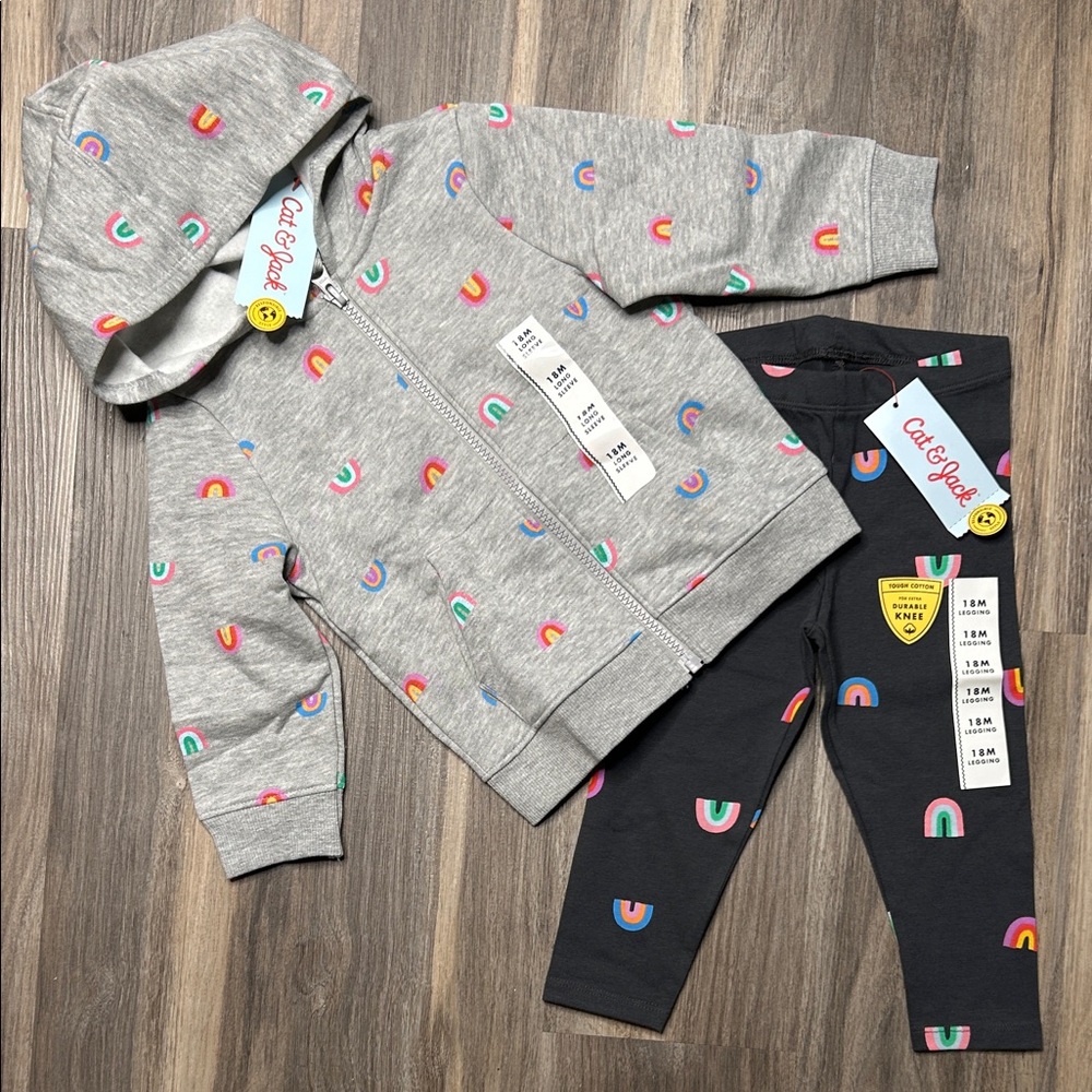 NWT Cat & Jack Rainbow Set
